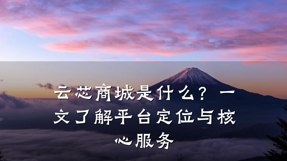 云芯商城是什么?一文了解平台定位与核心服务