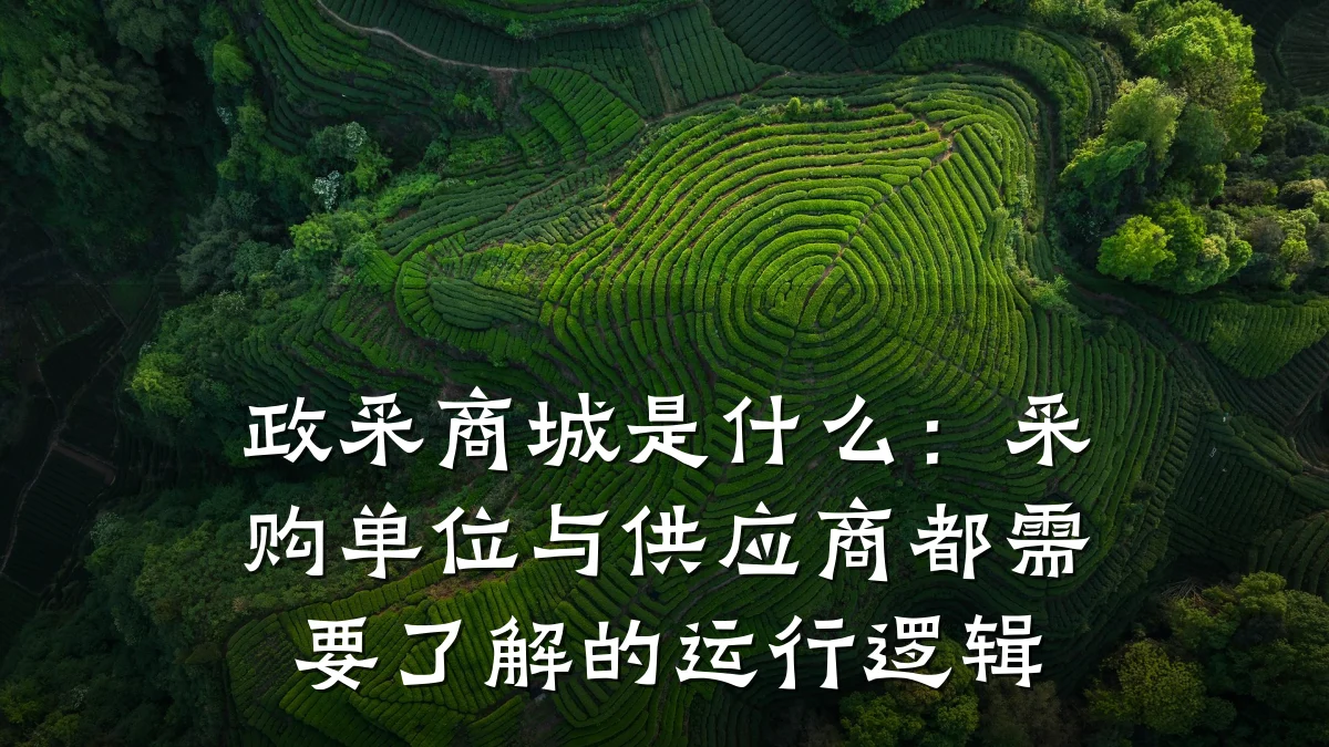 政采商城是什么:采购单位与供应商都需要了解的运行逻辑