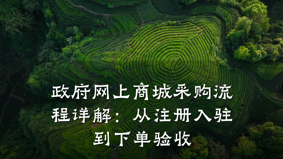 政府网上商城采购流程详解:从注册入驻到下单验收