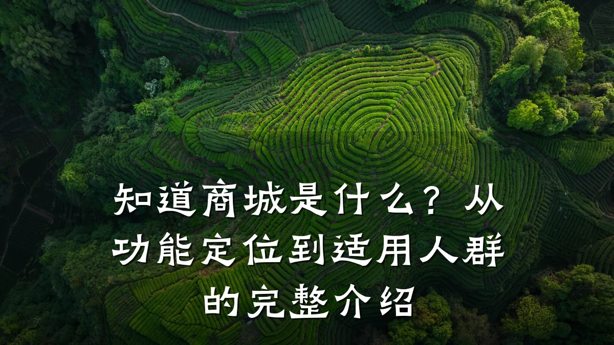 知道商城是什么？从功能定位到适用人群的完整介绍