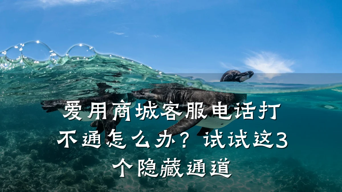 爱用商城客服电话打不通怎么办?试试这3个隐藏通道