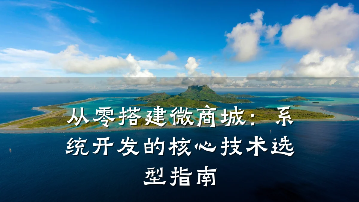 从零搭建微商城:系统开发的核心技术选型指南