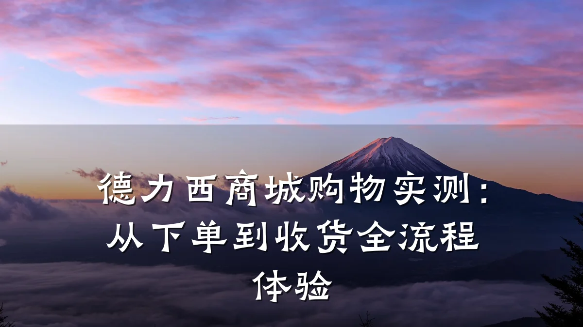 德力西商城购物实测:从下单到收货全流程体验