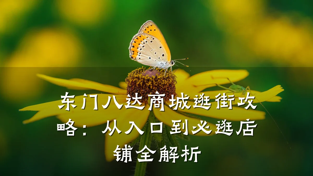 东门八达商城逛街攻略：从入口到必逛店铺全解析