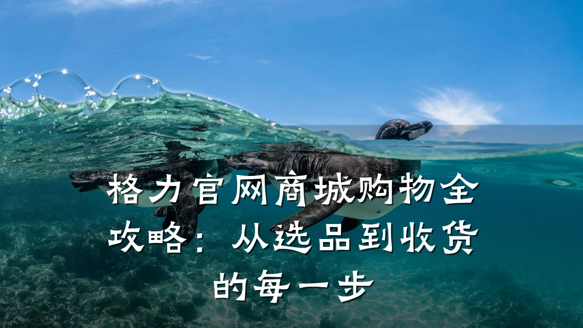 格力官网商城购物全攻略：从选品到收货的每一步