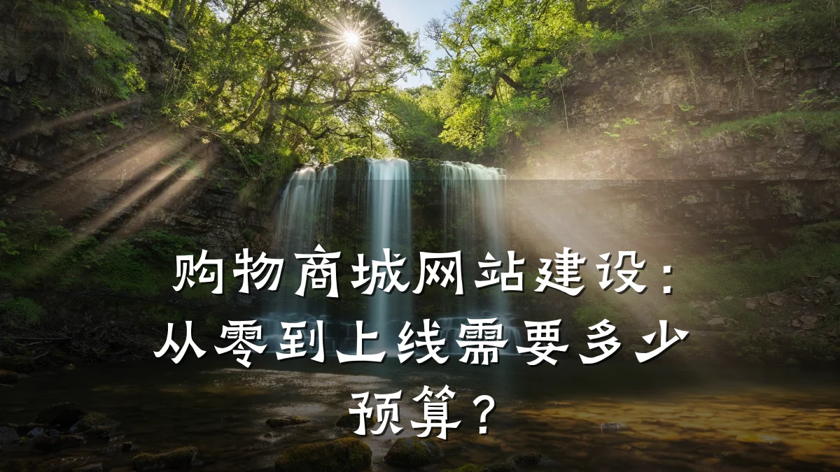 购物商城网站建设:从零到上线需要多少预算?