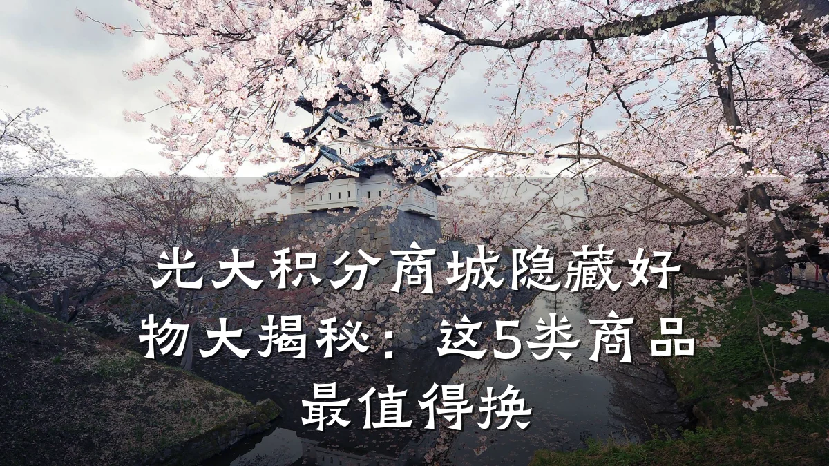 光大积分商城隐藏好物大揭秘:这5类商品最值得换