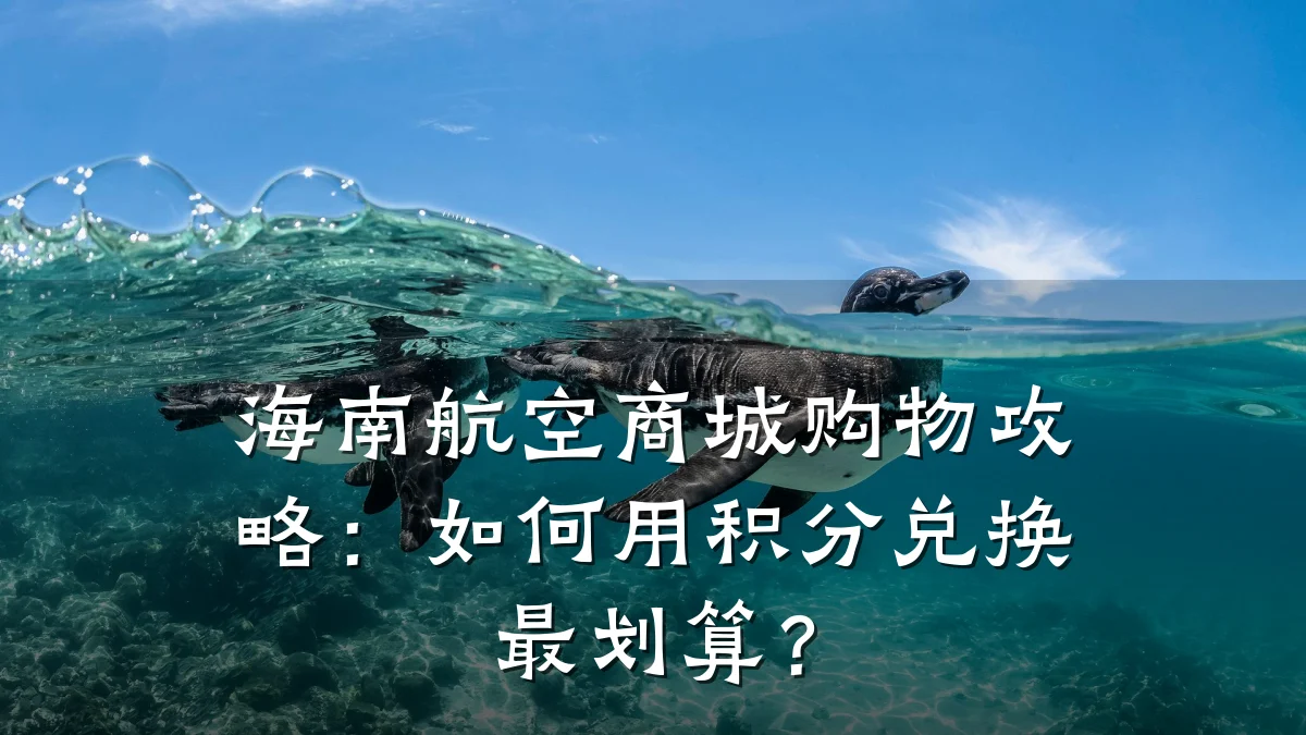 海南航空商城购物攻略:如何用积分兑换最划算?