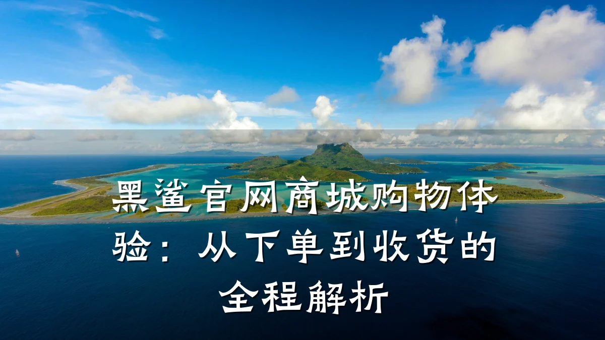 黑鲨官网商城购物体验:从下单到收货的全程解析