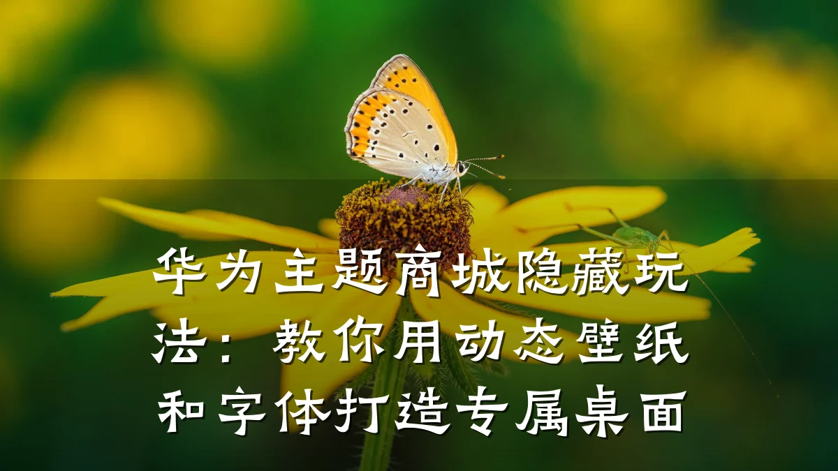 华为主题商城隐藏玩法:教你用动态壁纸和字体打造专属桌面