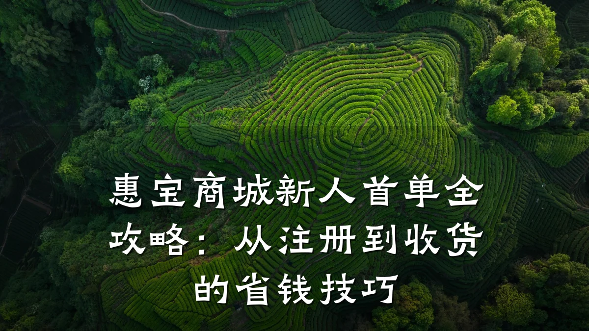 惠宝商城新人首单全攻略:从注册到收货的省钱技巧