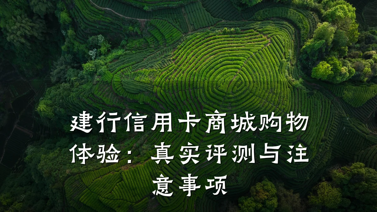 建行信用卡商城购物体验:真实评测与注意事项