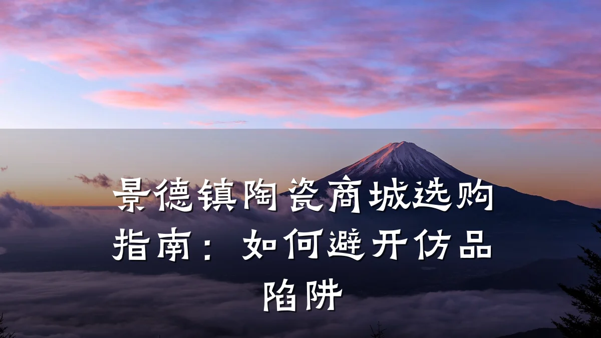 景德镇陶瓷商城选购指南:如何避开仿品陷阱