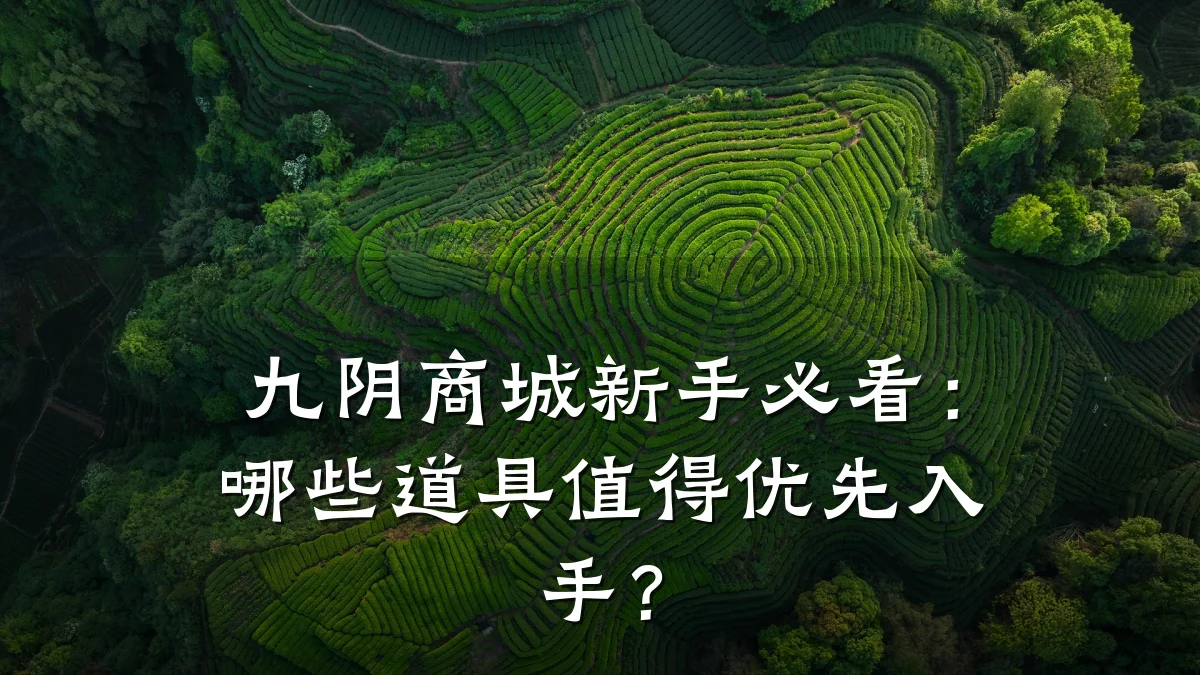 九阴商城新手必看:哪些道具值得优先入手?