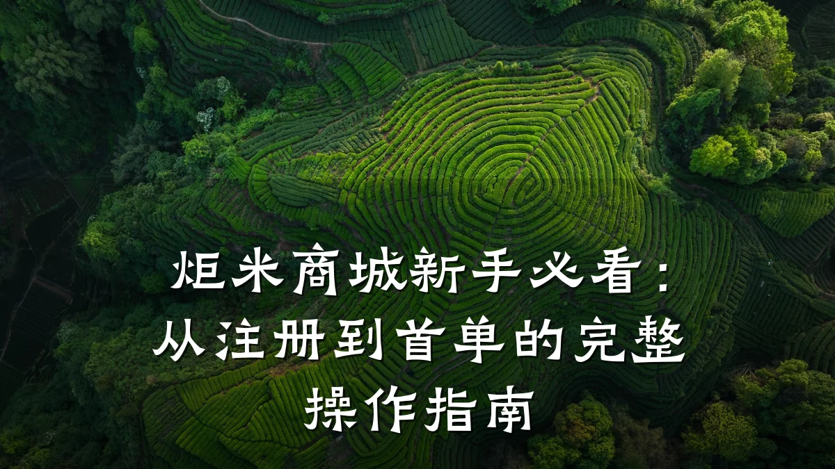 炬米商城新手必看:从注册到首单的完整操作指南