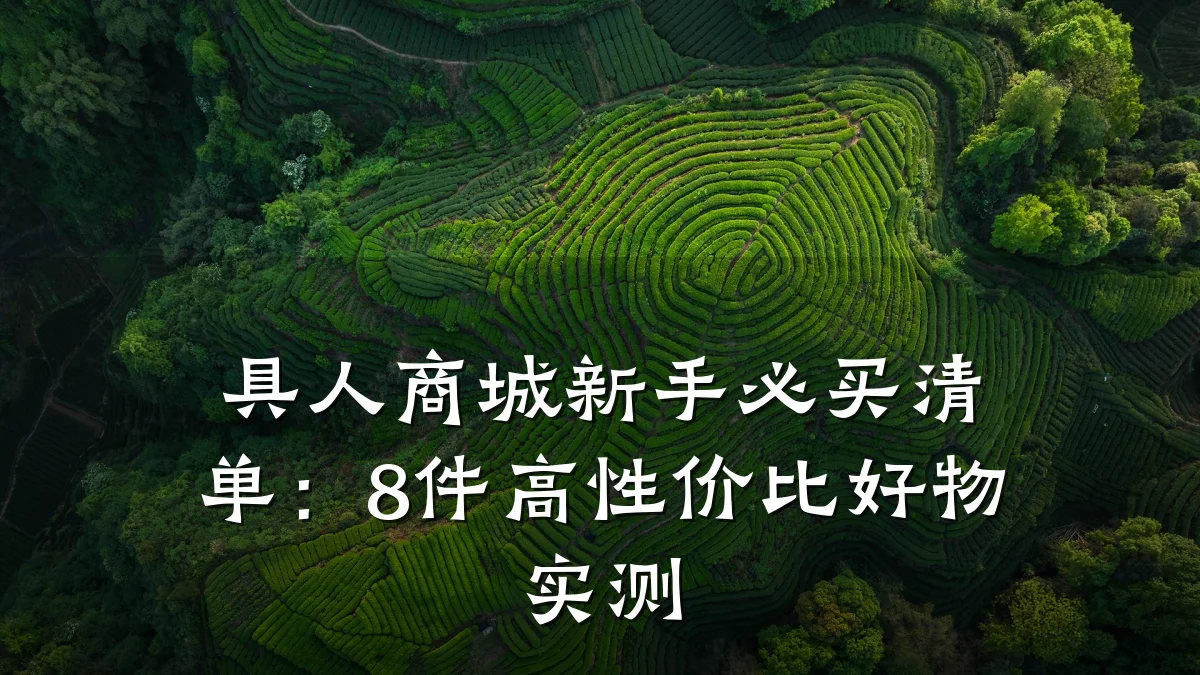 具人商城新手必买清单：8件高性价比好物实测