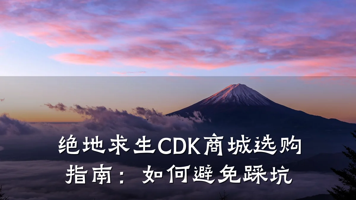 绝地求生CDK商城选购指南:如何避免踩坑
