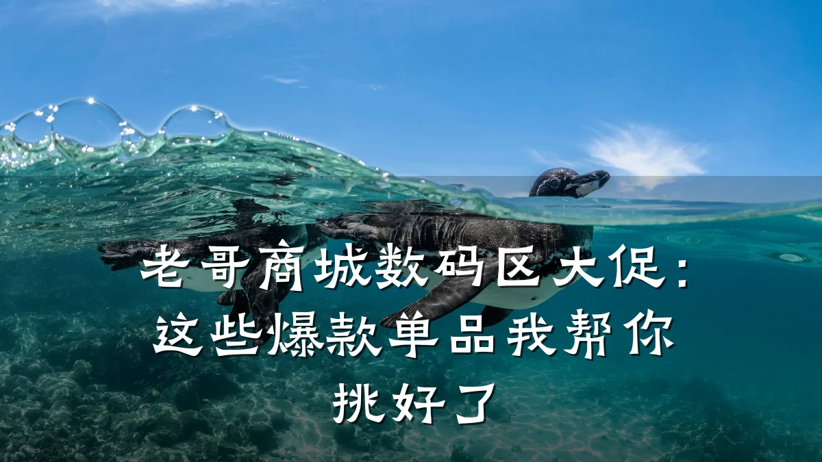 老哥商城数码区大促：这些爆款单品我帮你挑好了
