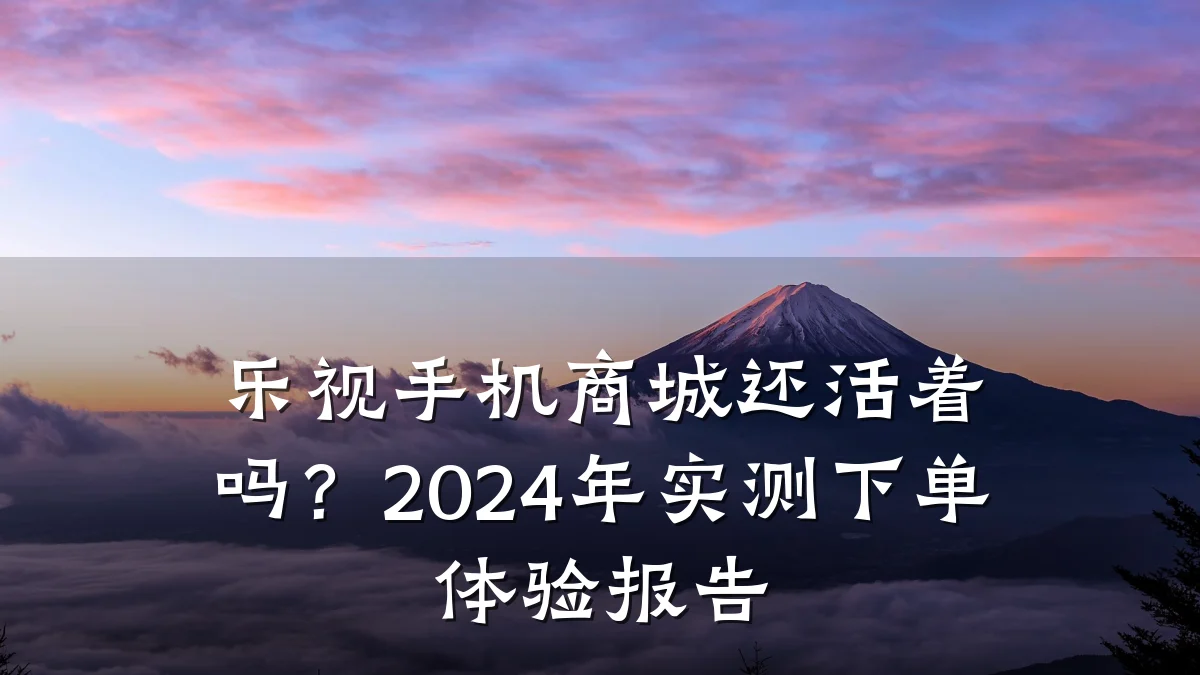 乐视手机商城还活着吗?2024年实测下单体验报告