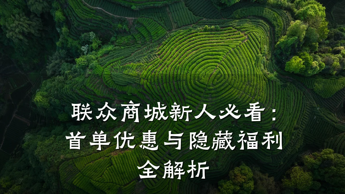 联众商城新人必看:首单优惠与隐藏福利全解析