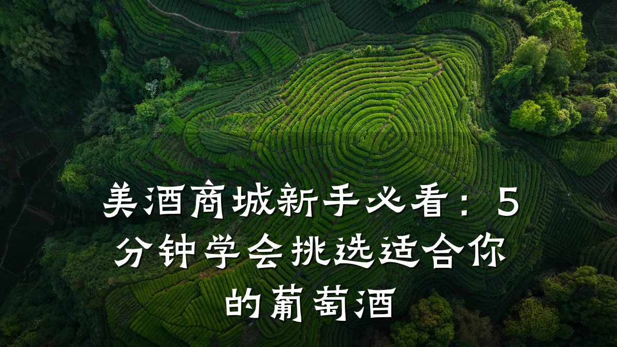美酒商城新手必看:5分钟学会挑选适合你的葡萄酒
