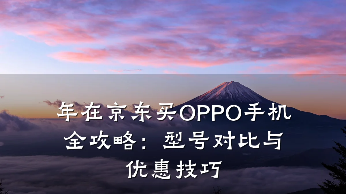 年在京东买OPPO手机全攻略:型号对比与优惠技巧