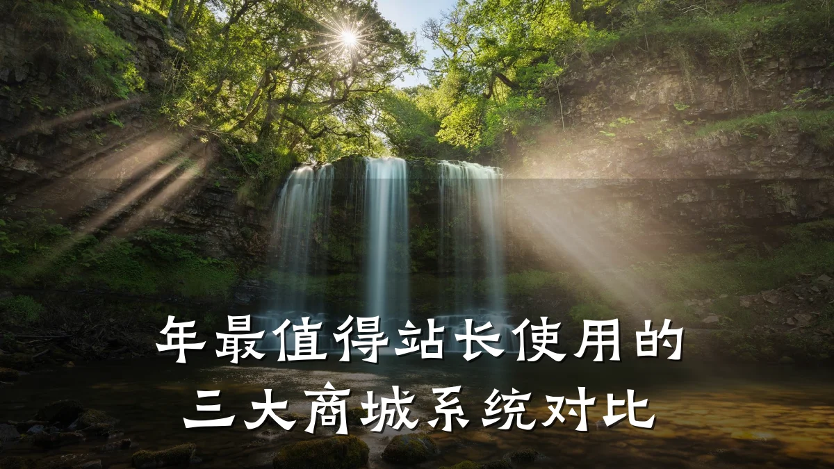 年最值得站长使用的三大商城系统对比