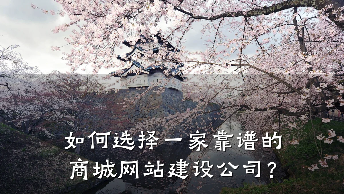 如何选择一家靠谱的商城网站建设公司?