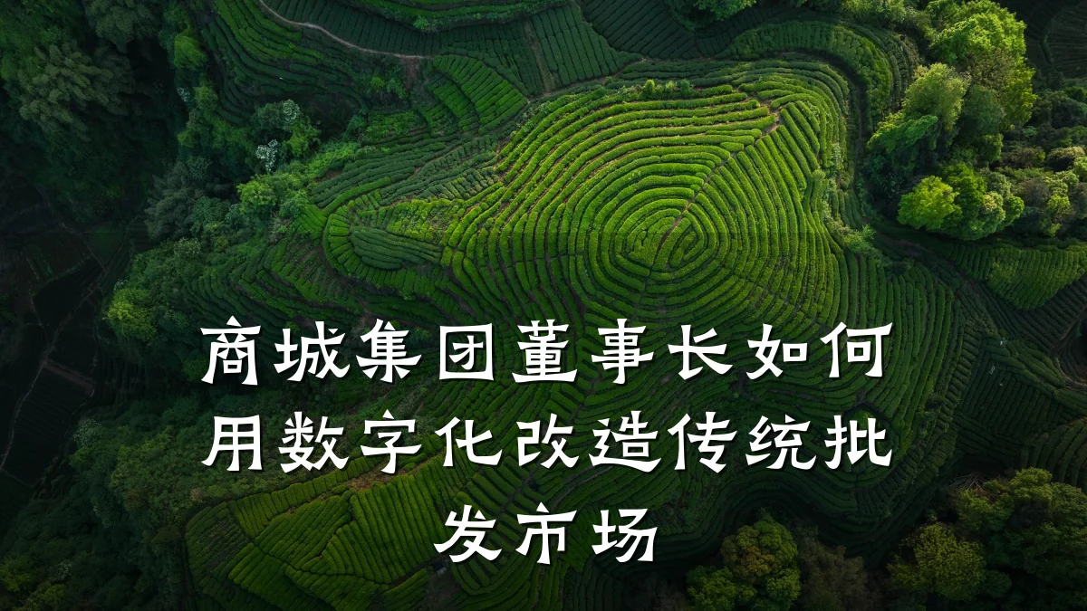 商城集团董事长如何用数字化改造传统批发市场