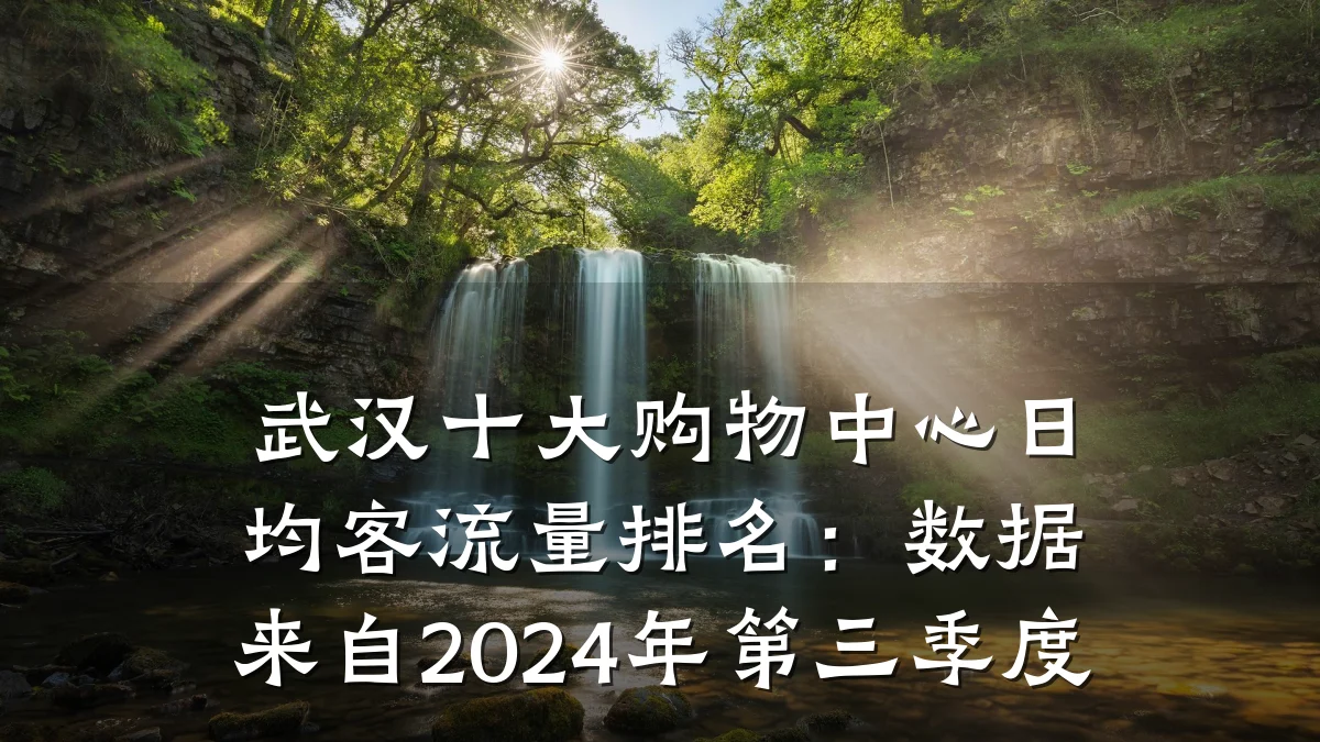 武汉十大购物中心日均客流量排名:数据来自2024年第三季度