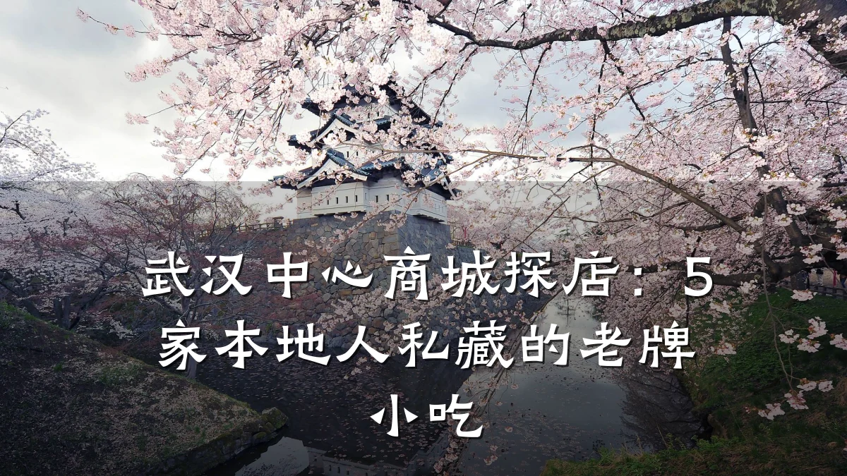 武汉中心商城探店:5家本地人私藏的老牌小吃
