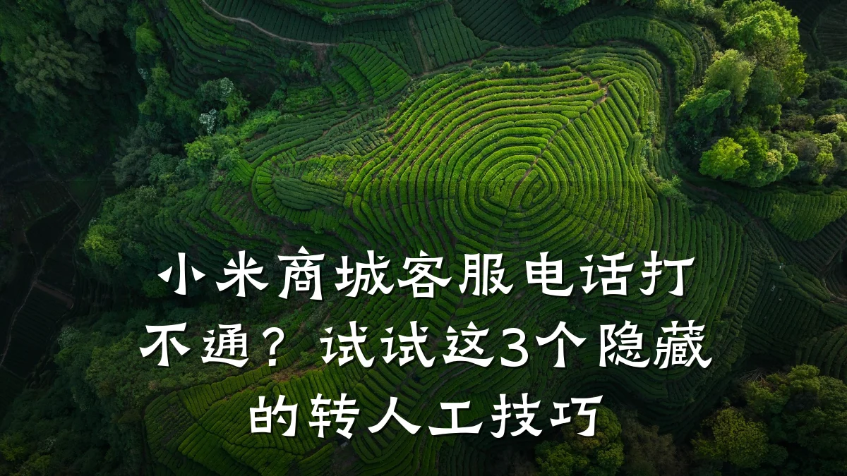 小米商城客服电话打不通?试试这3个隐藏的转人工技巧
