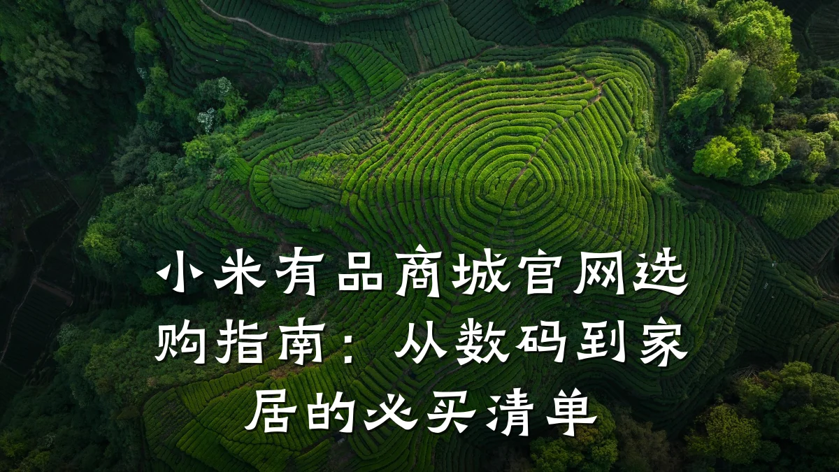 小米有品商城官网选购指南：从数码到家居的必买清单