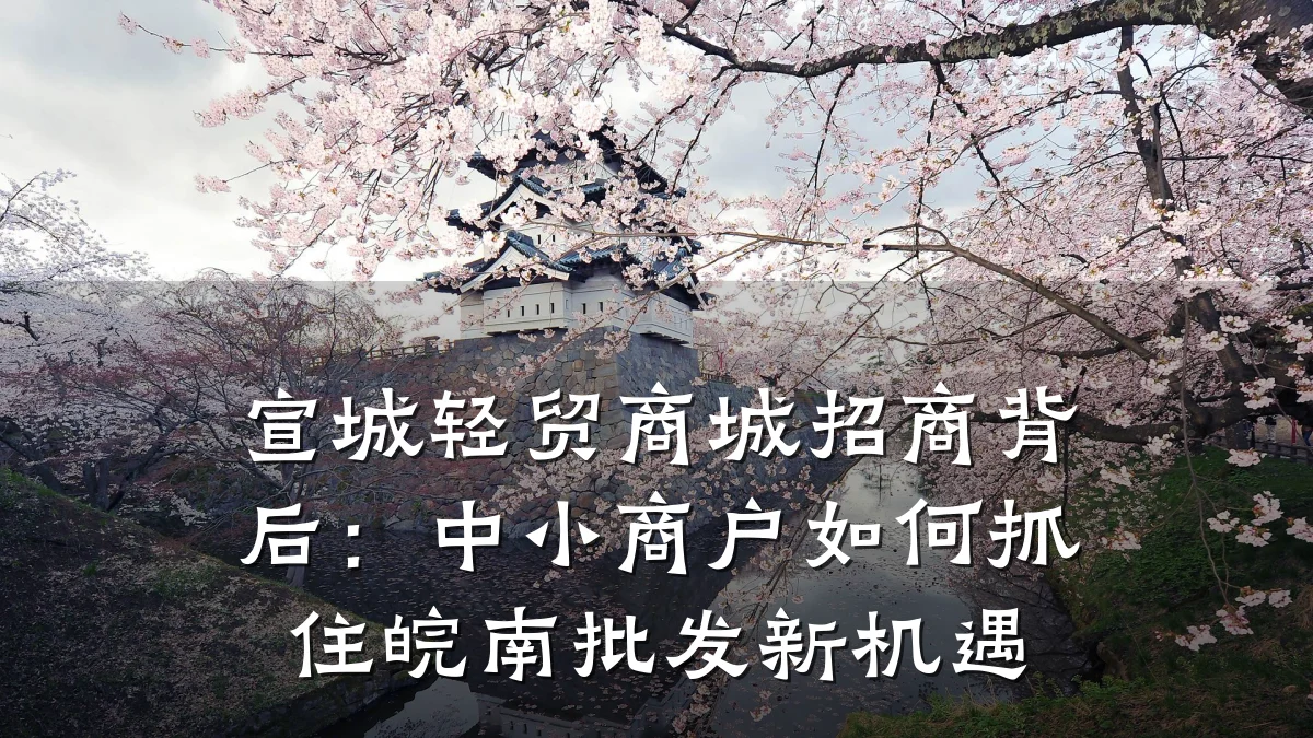 宣城轻贸商城招商背后:中小商户如何抓住皖南批发新机遇