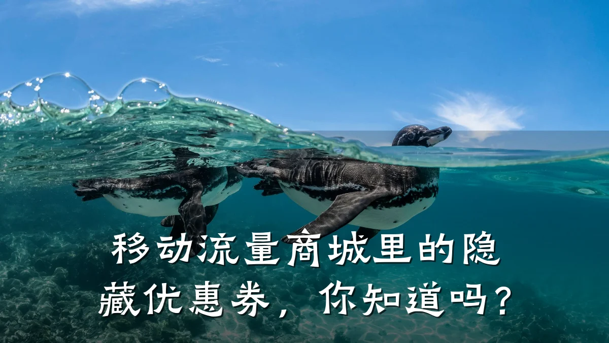 移动流量商城里的隐藏优惠券,你知道吗?