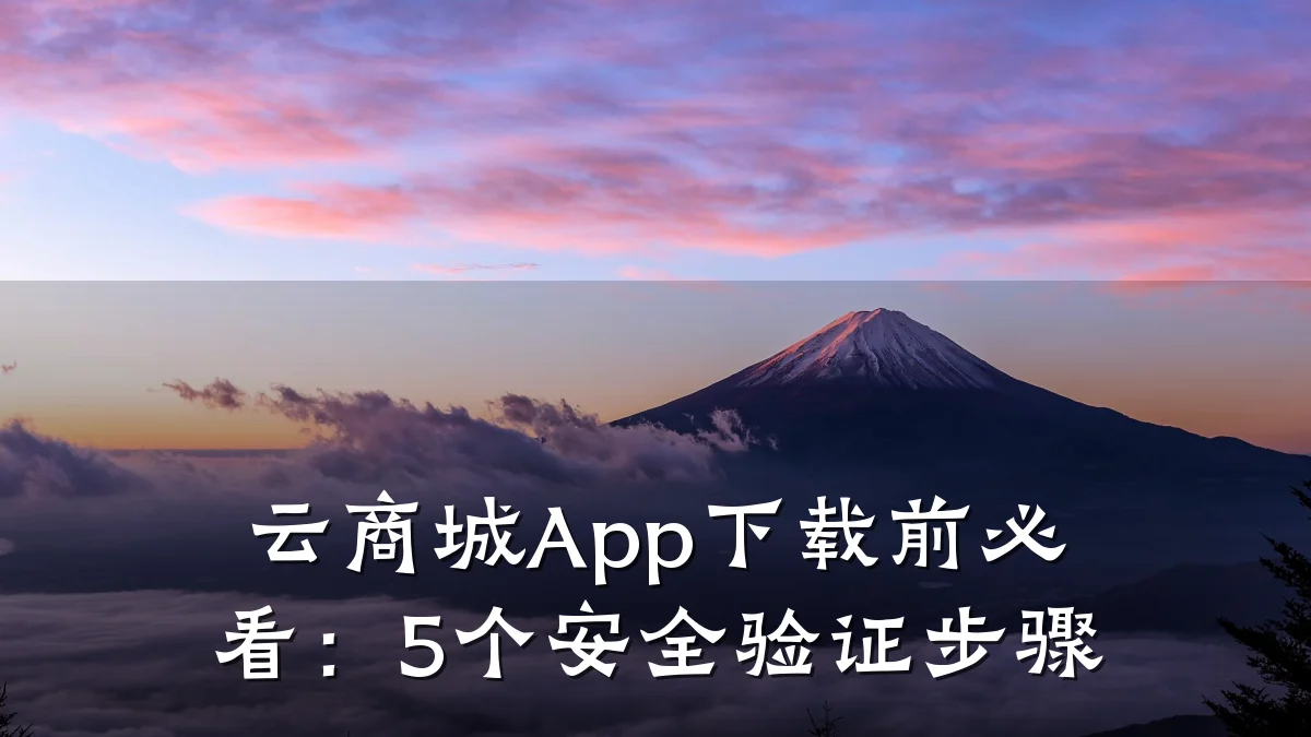 云商城App下载前必看:5个安全验证步骤