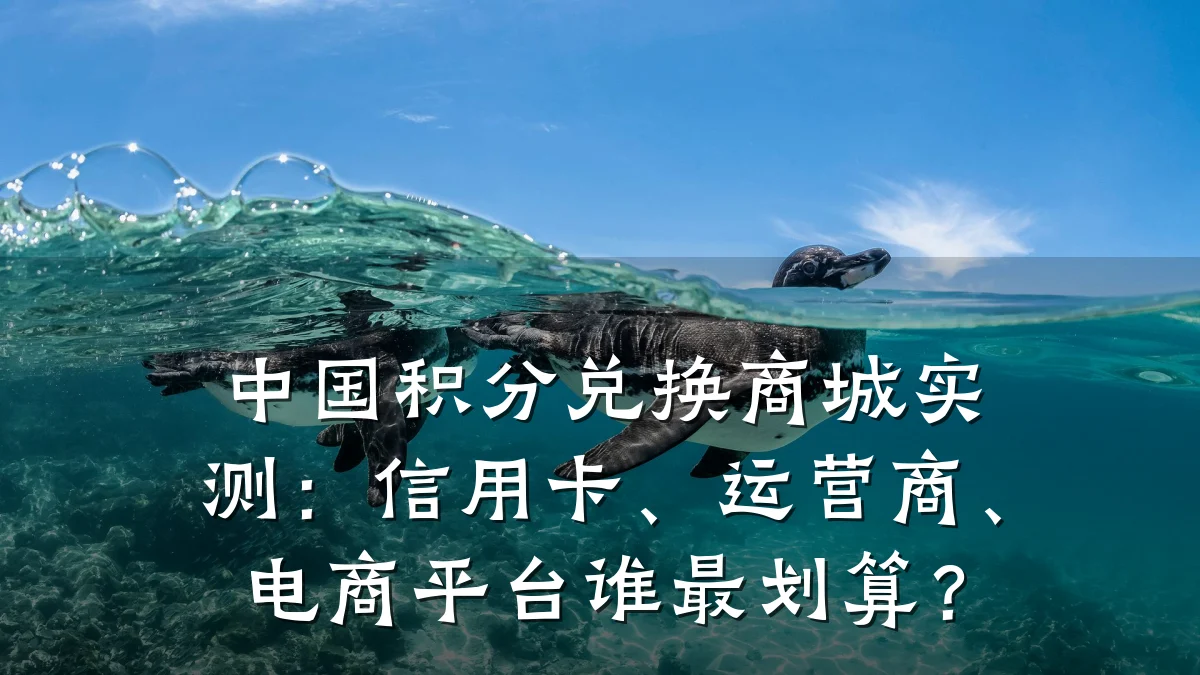 中国积分兑换商城实测:信用卡、运营商、电商平台谁最划算?