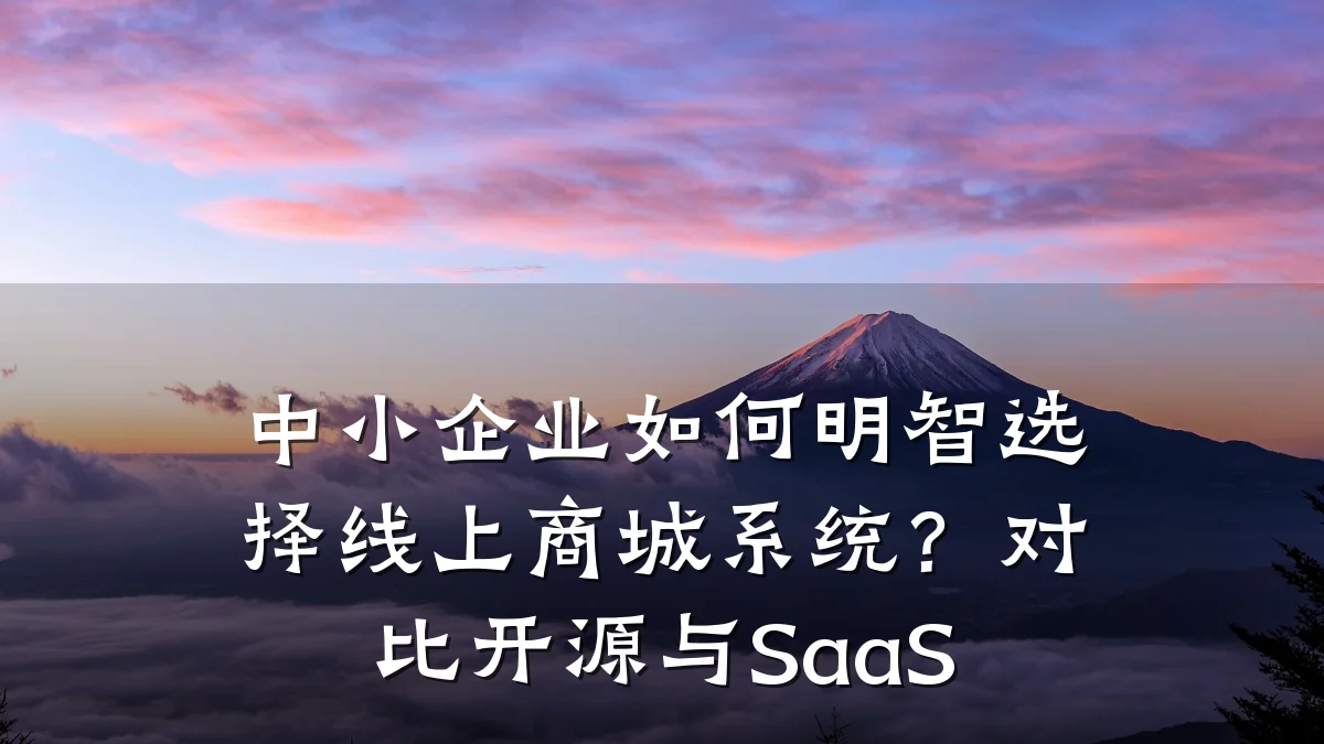 中小企业如何明智选择线上商城系统?对比开源与SaaS