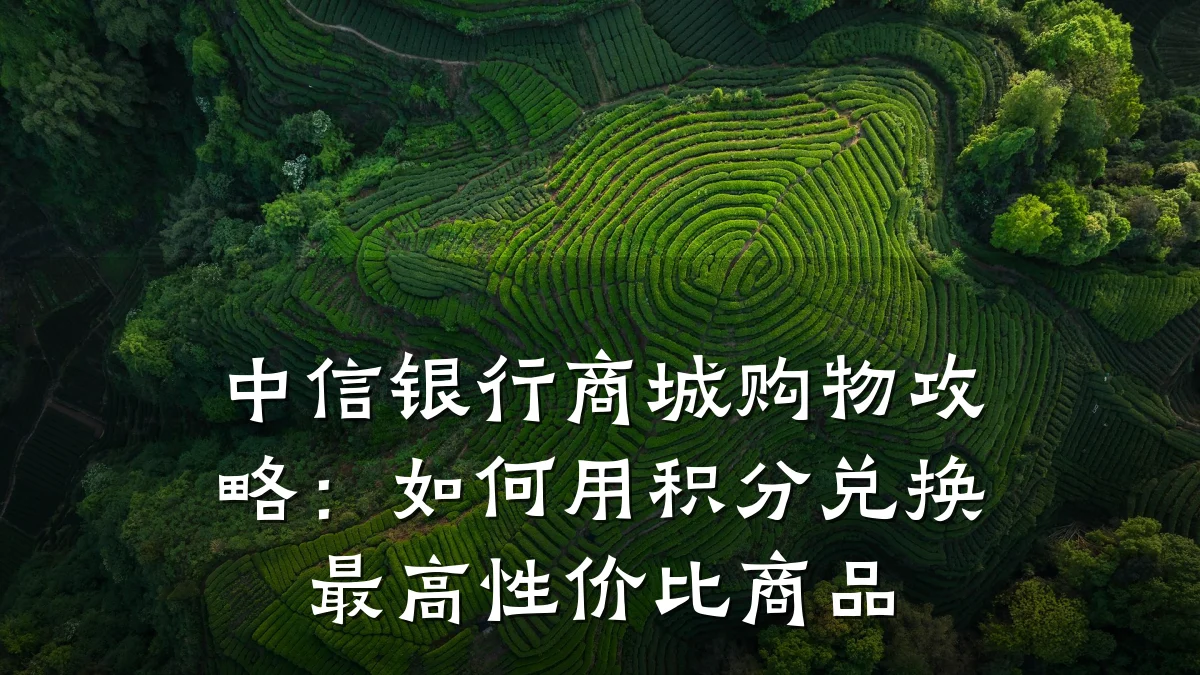 中信银行商城购物攻略:如何用积分兑换最高性价比商品