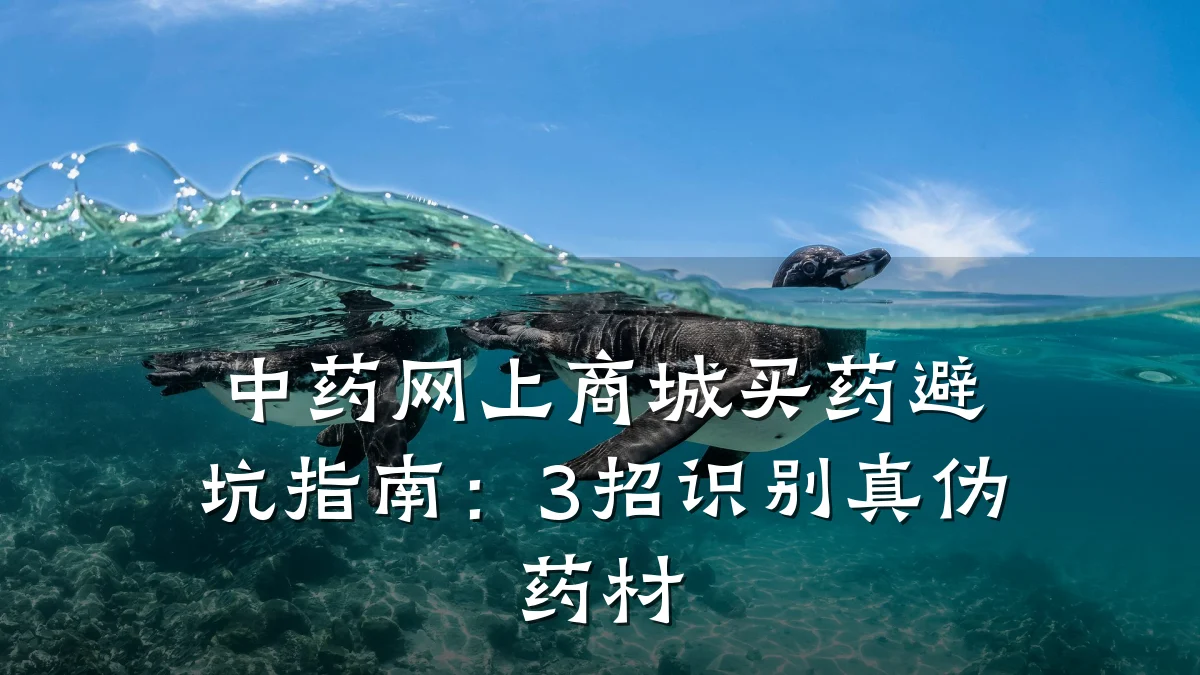 中药网上商城买药避坑指南：3招识别真伪药材