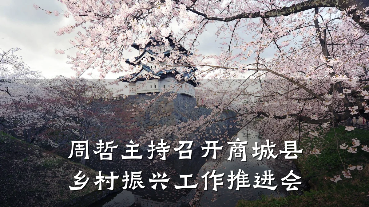 周哲主持召开商城县乡村振兴工作推进会