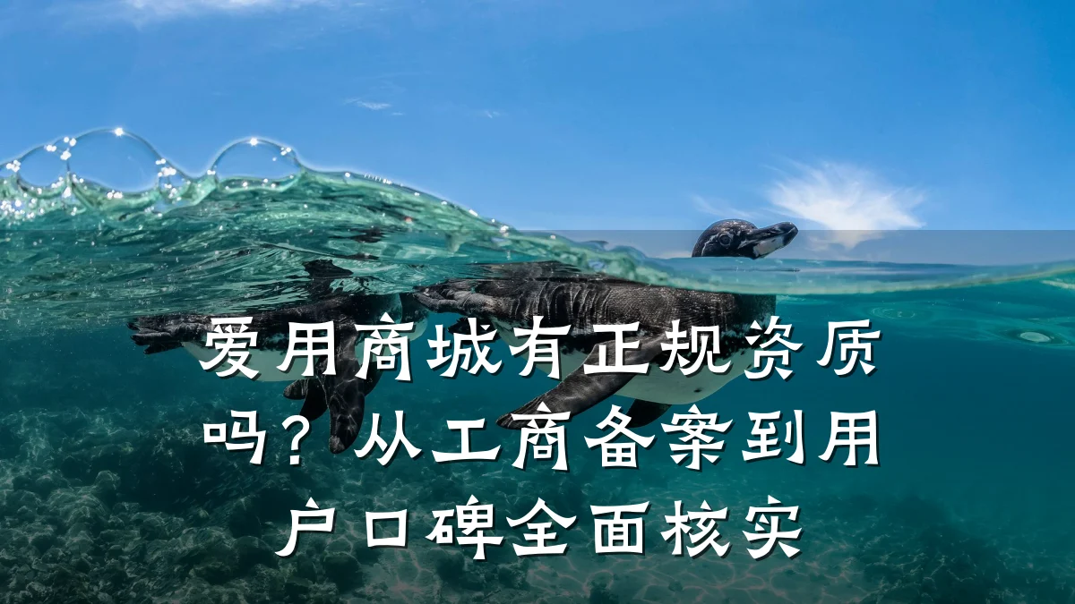 爱用商城有正规资质吗?从工商备案到用户口碑全面核实