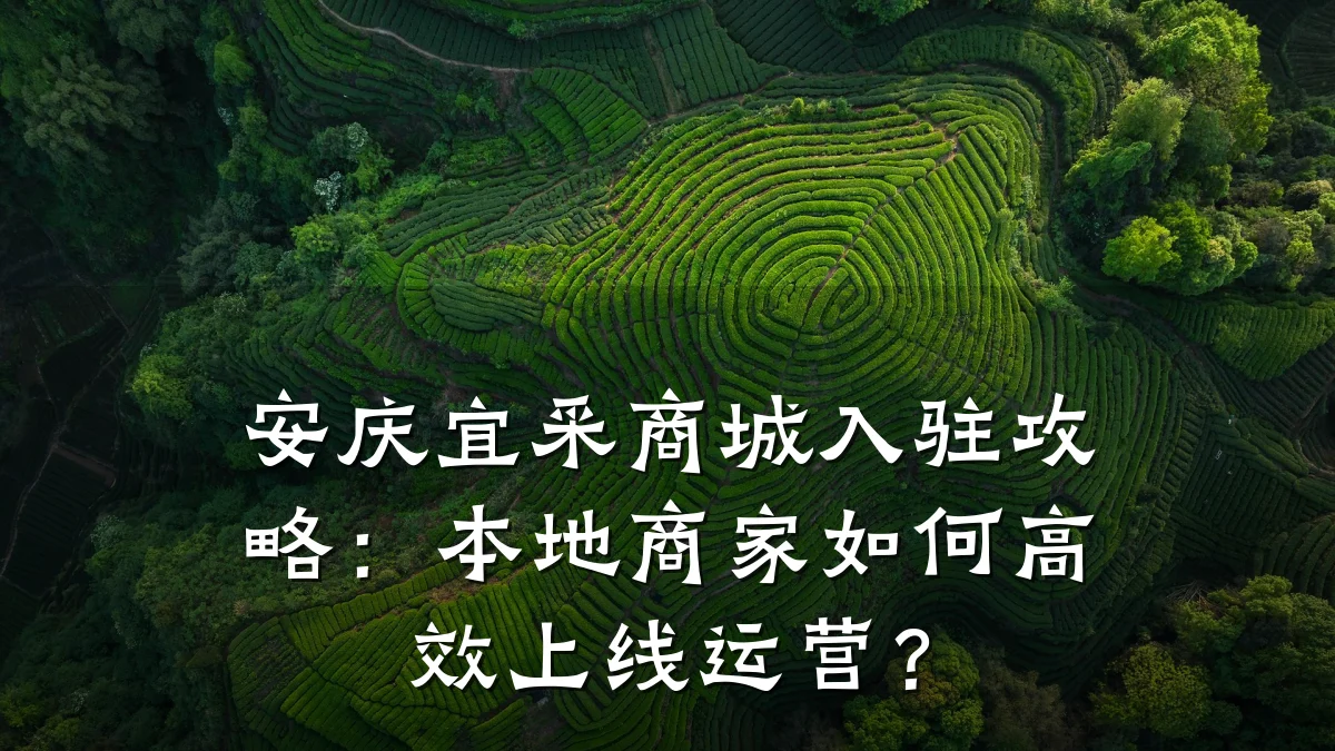 安庆宜采商城入驻攻略:本地商家如何高效上线运营?
