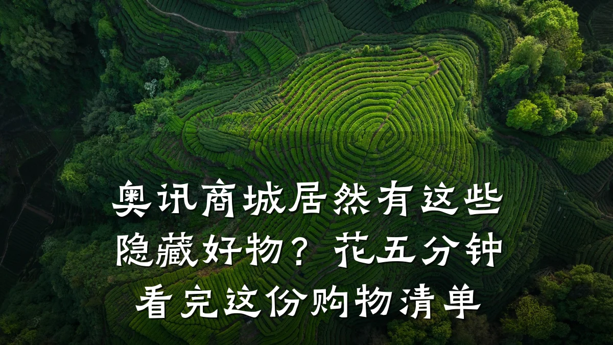 奥讯商城居然有这些隐藏好物?花五分钟看完这份购物清单