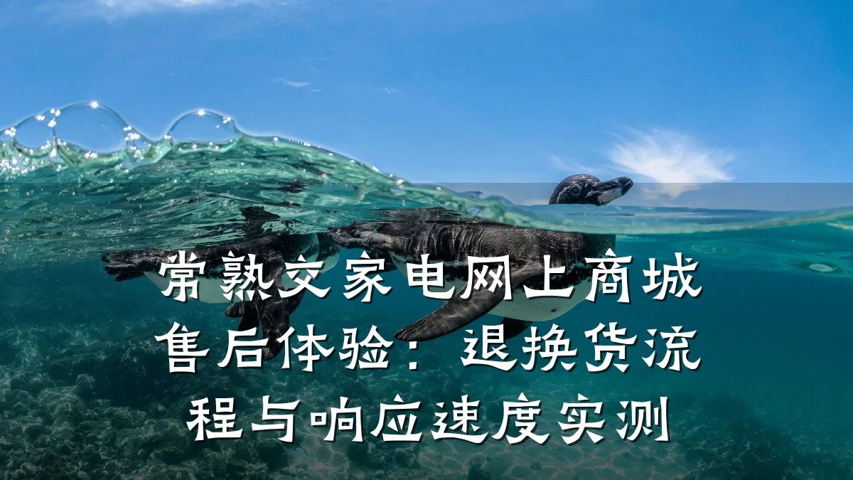 常熟交家电网上商城售后体验:退换货流程与响应速度实测