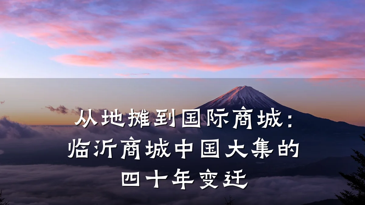 从地摊到国际商城:临沂商城中国大集的四十年变迁