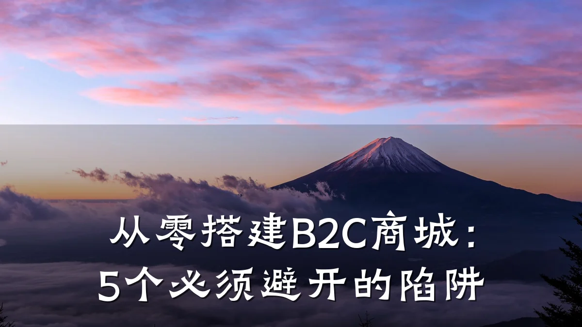 从零搭建B2C商城:5个必须避开的陷阱
