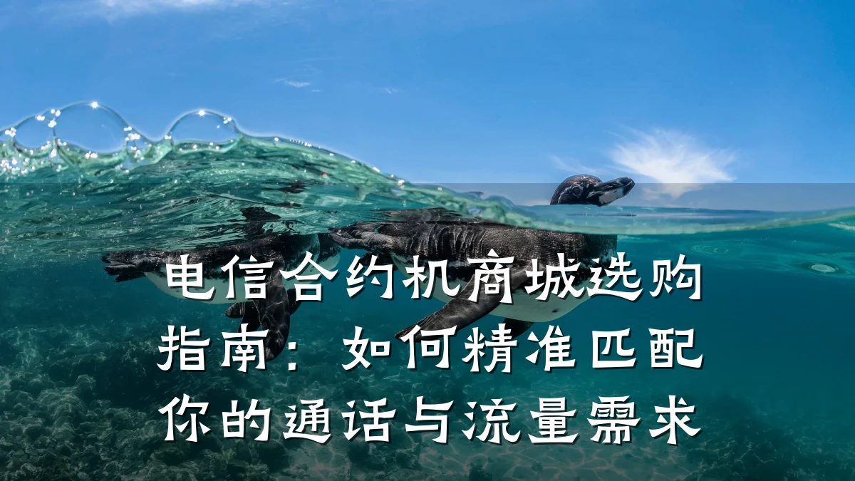 电信合约机商城选购指南:如何精准匹配你的通话与流量需求