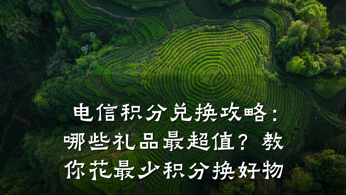 电信积分兑换攻略:哪些礼品最超值?教你花最少积分换好物