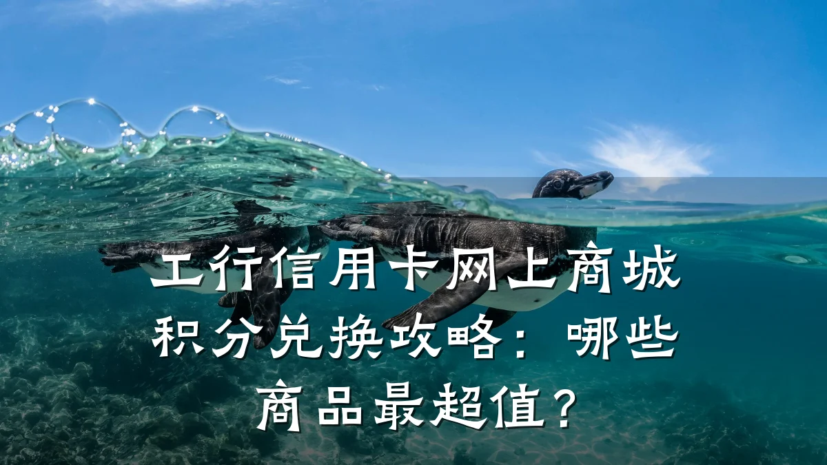 工行信用卡网上商城积分兑换攻略:哪些商品最超值?